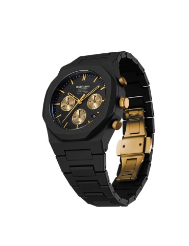 Orologio D1 Milano - Gilded Solar Polychrono 40.5 mm Nero Gold - 0 2