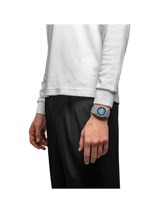 D1 Milano Watch - Ice Phantom Polychrono 40.5 mm Grey Electric Blue - 0
