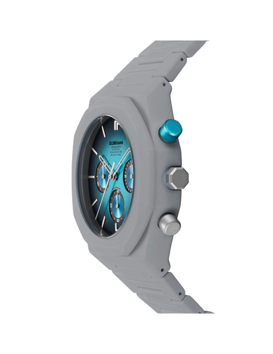 D1 Milano Watch - Ice Phantom Polychrono 40.5 mm Grey Electric Blue - 0