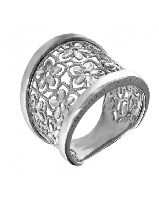 Anello Lorenzo Ungari Donna - Leggerissima in Oro Bianco 18 carati - 0