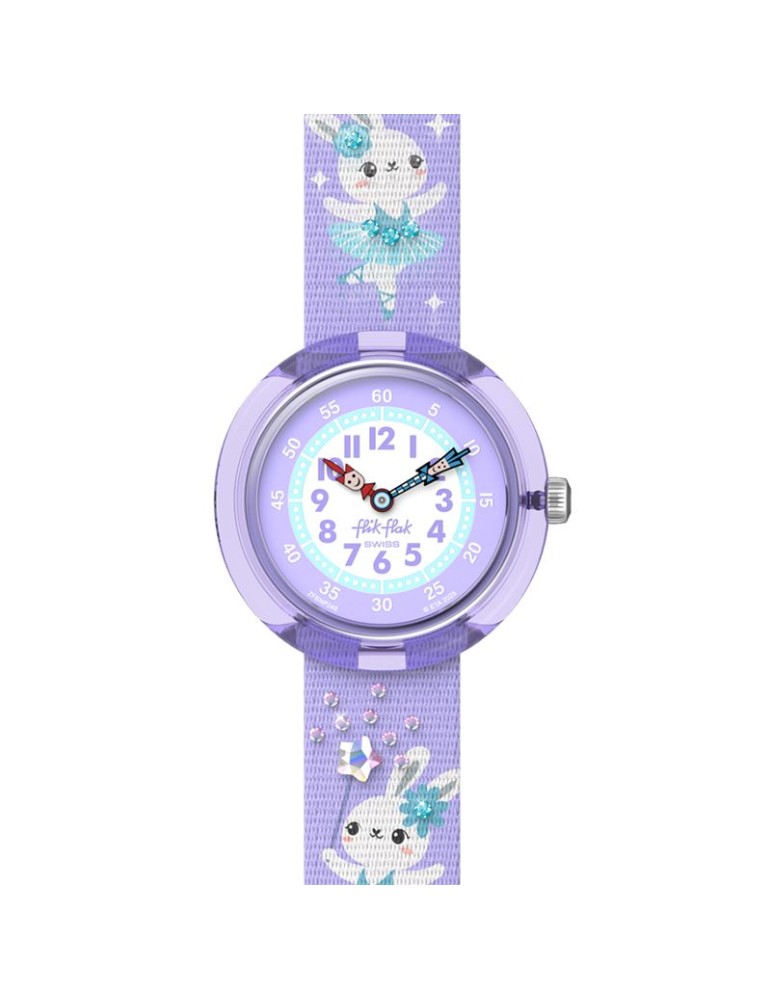 Flik Flak Watch - Only Time - Purple - 32mm - Bunnies - ZFBNP248