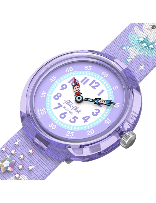 Flik Flak Watch - Only Time - Purple - 32mm - Bunnies - ZFBNP248