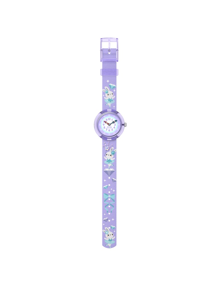 Flik Flak Watch - Only Time - Purple - 32mm - Bunnies - ZFBNP248