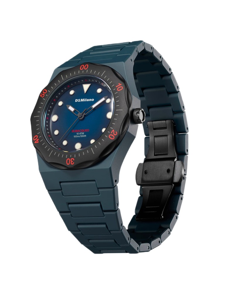 D1 Milano Watch - Drift Diver - Only Time - 40.5 mm - Blue - PDBJ02