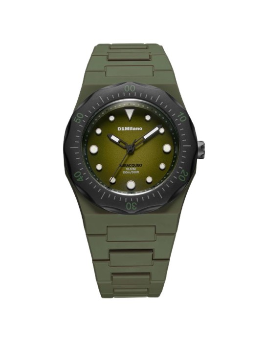 D1 Milano Watch - Steel Diver - Only Time - 40.5 mm - Green-PDBJ04