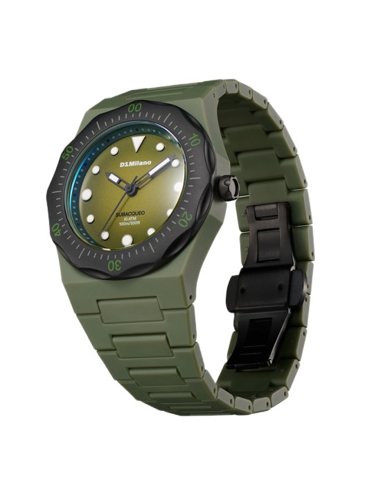 D1 Milano Watch - Steel Diver - Only Time - 40.5 mm - Green-PDBJ04
