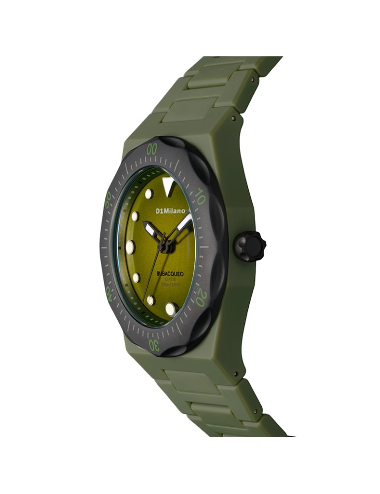 D1 Milano Watch - Steel Diver - Only Time - 40.5 mm - Green-PDBJ04
