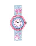 Flik Flak Watch - Blue and Pink - 32mm - Flowers and Ladybugs-ZFBNP253