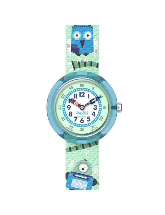 Flik Flak Watch - Beep Beep Beep! - 32mm - Green - Robot - ZFBNP254