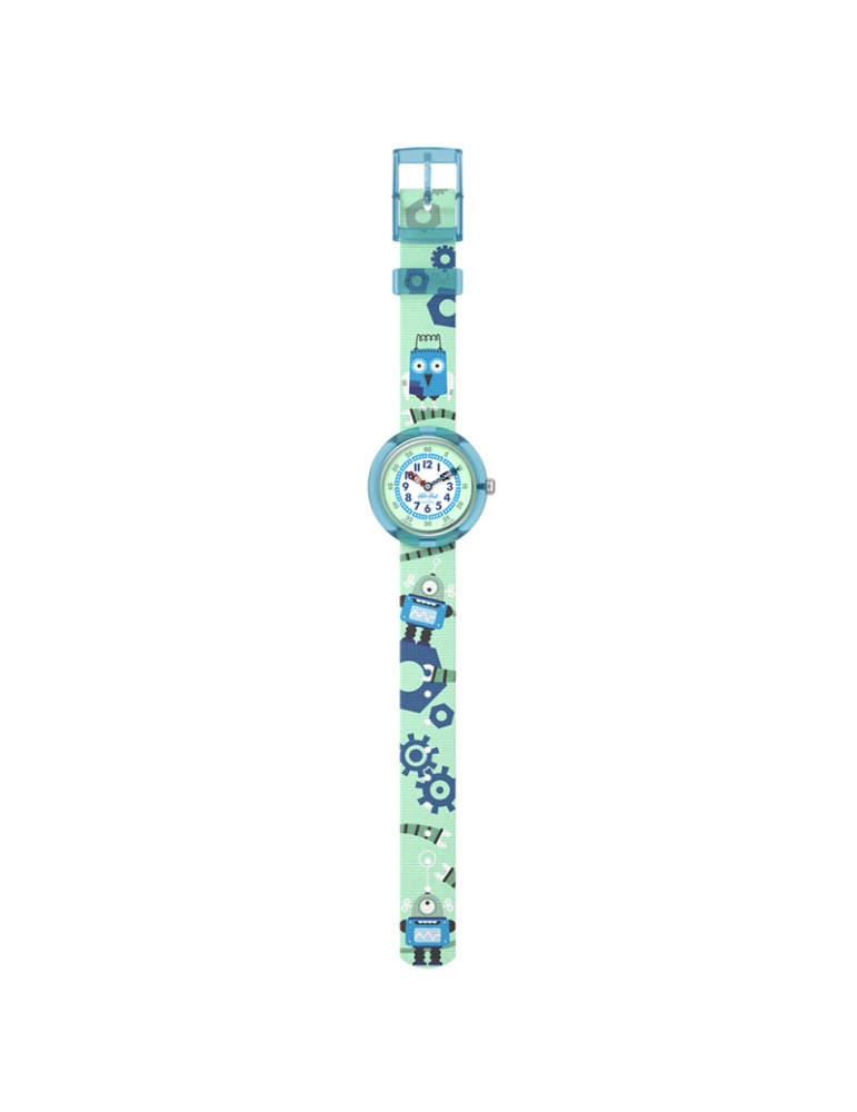 Flik Flak Watch - Beep Beep Beep! - 32mm - Green - Robot - ZFBNP254