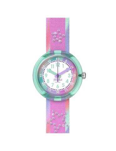 Flik Flak Watch - Flip it Pink!-Multicoloured-32mm-Crystals-ZFPNP183