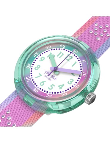 Orologio Flik Flak - Flip it Pink!-Multicolore-32mm-Cristalli-ZFPNP183 2