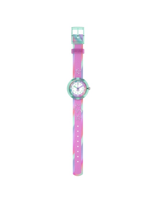 Orologio Flik Flak - Flip it Pink!-Multicolore-32mm-Cristalli-ZFPNP183