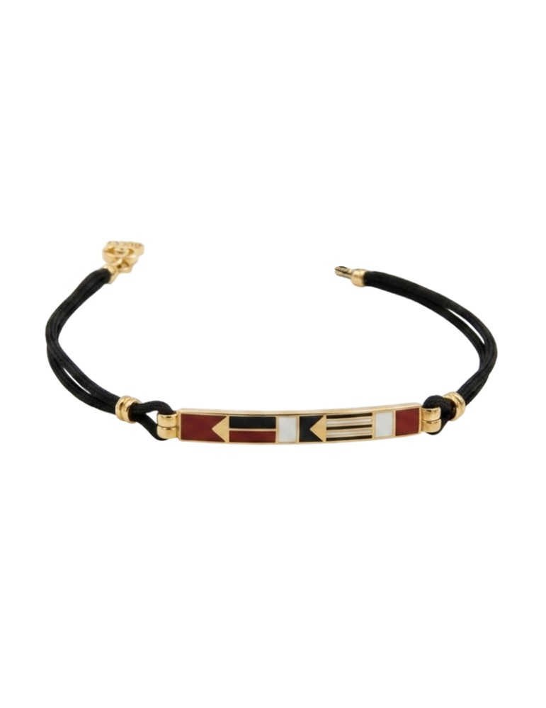 Giovepluvio Bracelet - in Cord and Nautical Flags Bravo - Echo - Alfa - Charlie - Hotel - 0