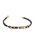 Giovepluvio Bracelet - in Cord and Nautical Flags Bravo - Echo - Alfa - Charlie - Hotel - 0