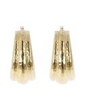 Etruscan Earrings - Golden - Circle-Domed-Hammered-WSET00670.YG
