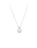 Davite&Delucchi Necklace - in 18K White Gold with 6mm Pearl and Natural Diamond - 0