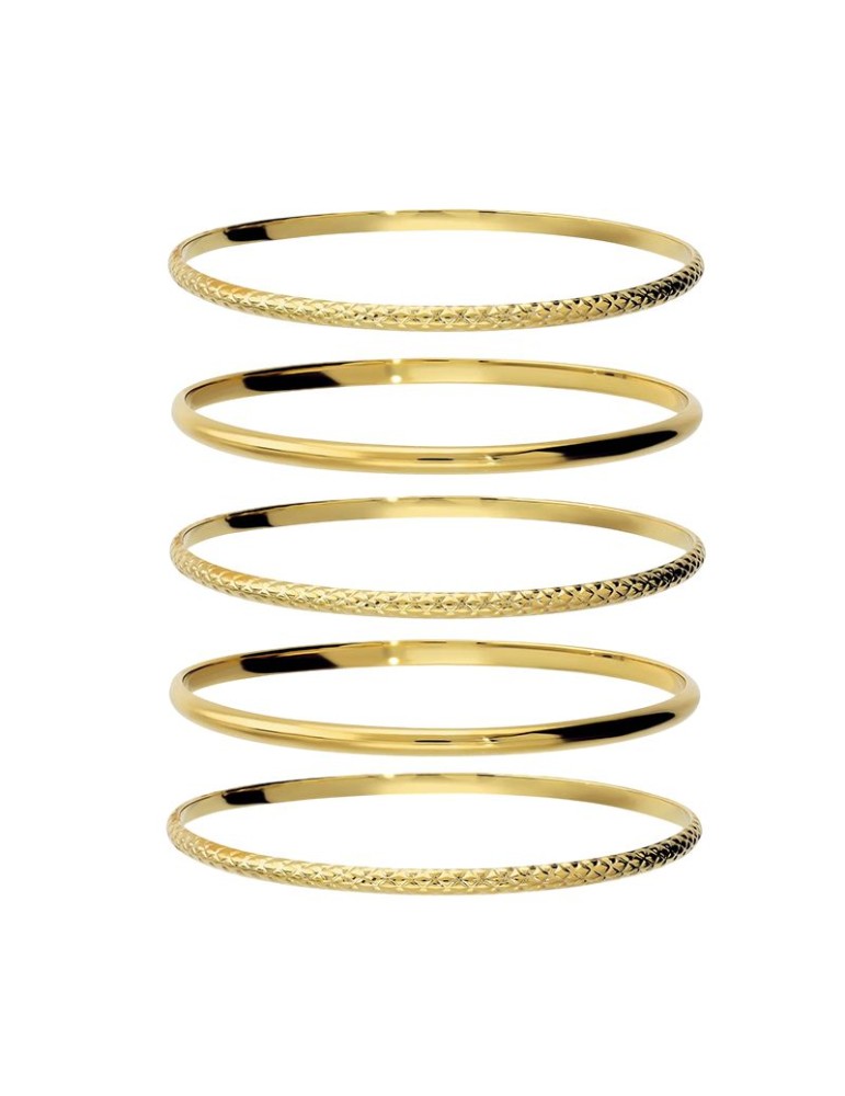 Set di Bracciali - Itaca - Dorati - Lucidi - Martellati - WSET00951