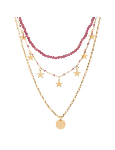 Bronzallure Necklace - Golden - Pendants - Rose Quartz - WSBZ02529Y.PQ