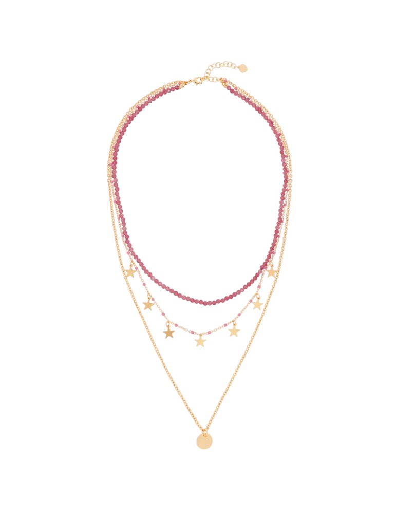 Bronzallure Necklace - Golden - Pendants - Rose Quartz - WSBZ02529Y.PQ