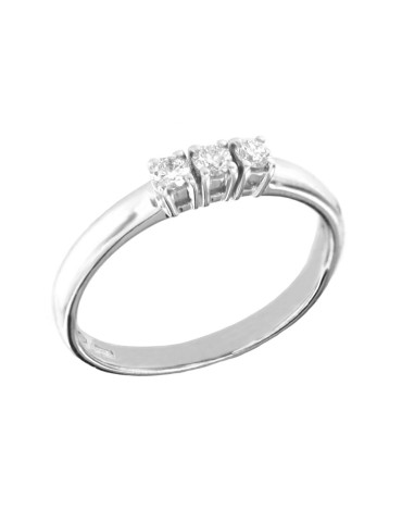 Davite&Delucchi Trilogy Ring in 18-karat White Gold with Natural Diamonds - 0