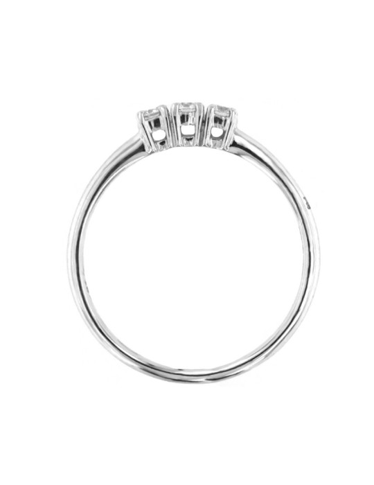 Anello Davite&Delucchi - Trilogy in Oro Bianco 18 carati con Diamanti Naturali - 0