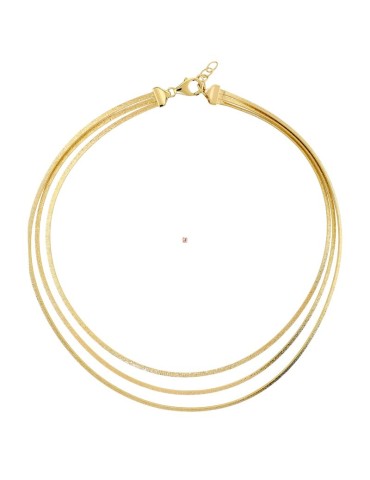 Etruscan Necklace - Multistrand - Golden Alloy - Tubogas Shirt-WSET00979.YG