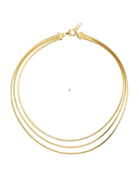 Collana Etrusca - Multifilo - Lega Golden -Maglia Tubogas-WSET00979.YG