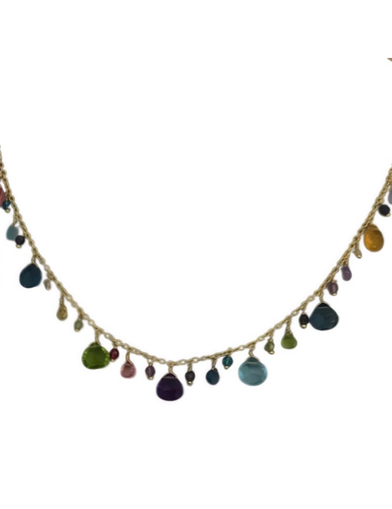 Collana Salvatore Plata - Argento 925% Dorato - Cristalli - 163CM003
