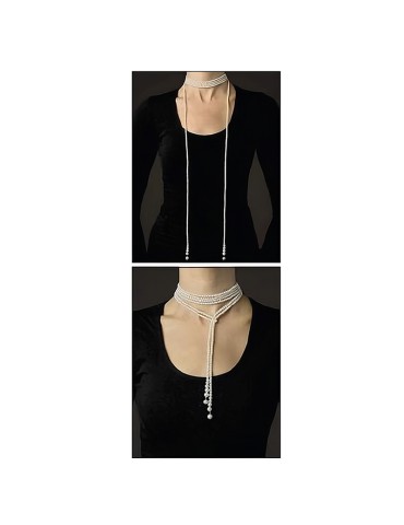 Coscia Necklace - Crown with Freshwater Pearls 5 - 9 mm Long - 0 2