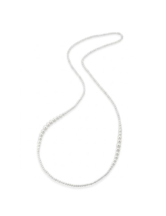 Coscia Necklace - Long with 33.5-7.58 mm Freshwater Pearls - 80cm - 0