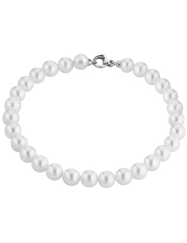 Bracciale Coscia-Oro Bianco 18Kt-Perle Freshwater 5 - 5,5 mm-LBBRFW55.227