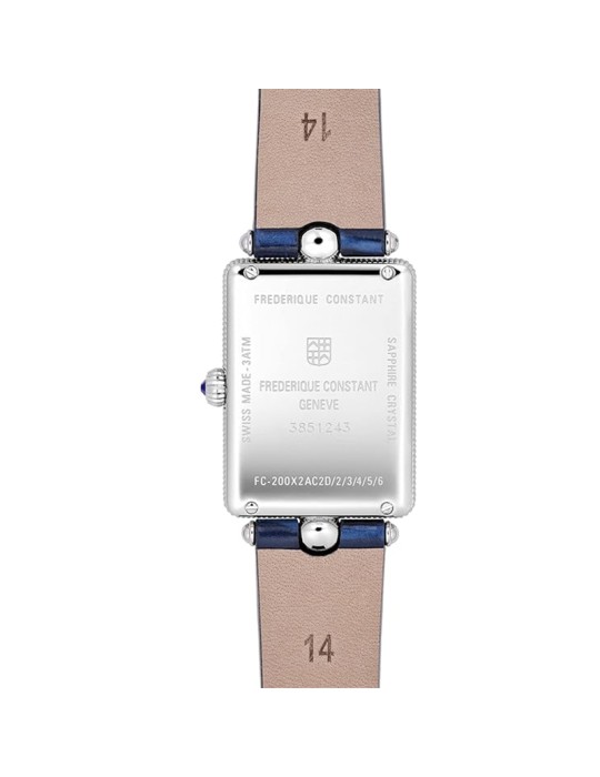 Frederique Constant Watch - Classics Art Déco Carree 28x21mm Silver Blue - 0