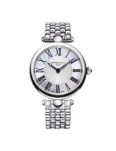 Frederique Constant Classics Art Deco Round 30mm Silver White Mother-of-Pearl Watch - 0
