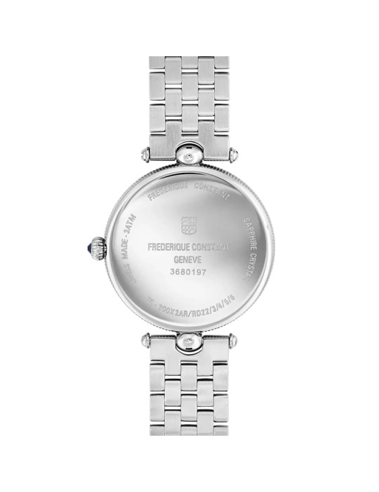 Frederique Constant Classics Art Deco Round 30mm Silver White Mother-of-Pearl Watch - 0