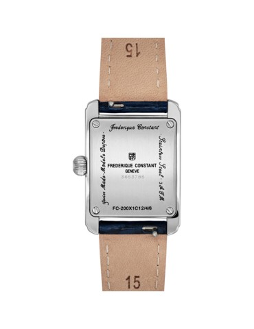 Frederique Constant Classics Carree 23x21mm White Blue Watch - 0 2
