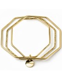 Unoaerre Bracelet - Gilded Bronze - Octagonal Bangles - EXB543G