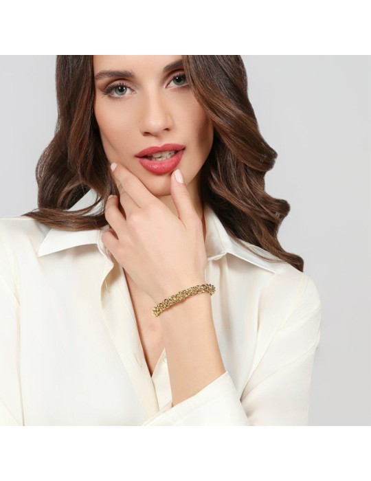 Unoaerre Bracelet-Armella Golden-Braided Chain-EXB546G