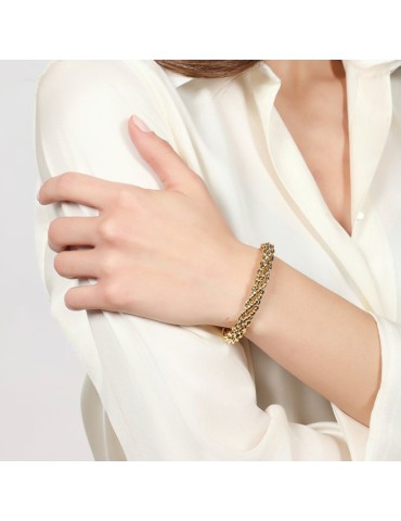 Bracciale Unoaerre-Armella Dorato-Catena in Maglia Intrecciata-EXB546G 2