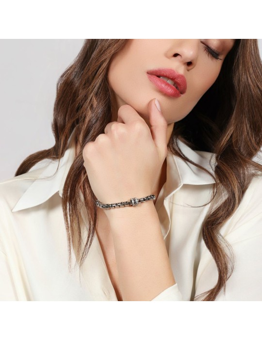 Bracciale Unoaerre - Ottone Argentato - Catena Veneziana - EXB5494B