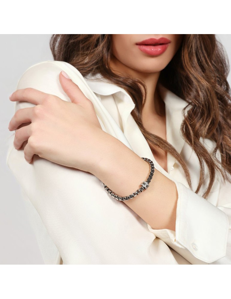 Unoaerre Bracelet - Silvered Brass - Venetian Chain - EXB5494B