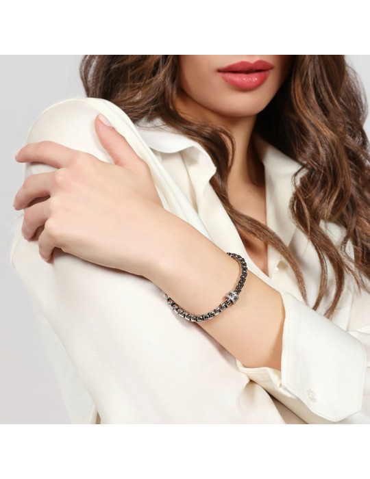 Unoaerre Bracelet - Silvered Brass - Venetian Chain - EXB5494B