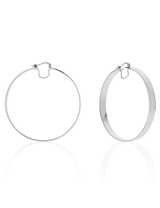 Unoaerre Earrings - Lux - Hoop - Silver - Large - 17EXO00299B