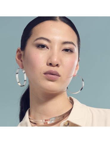 Unoaerre Earrings - Lux - Hoop - Silver - Large - 17EXO00299B 2