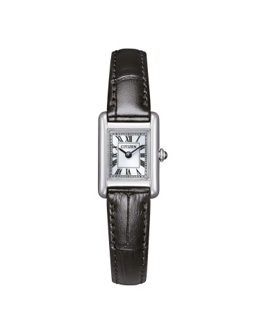 Citizen Watch - Kii Lady Eco-Drive 18mm Silver White - Leather Strap - 0