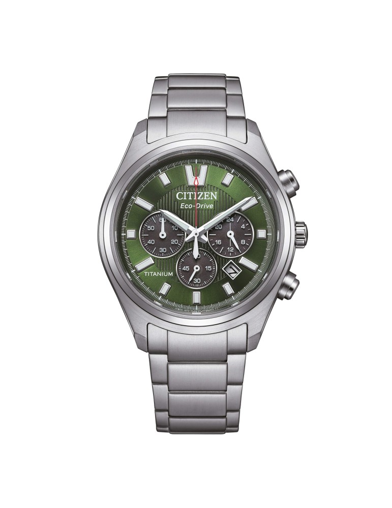 Citizen Eco-Drive Watch - Chrono Super Titanium 4750 - 40mm Green - 0