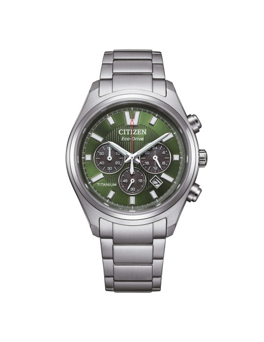 Orologio Citizen Eco-Drive - Crono Super Titanio 4750 - 40mm Verde - 0