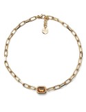 Unoaerre Necklace - Joya - Golden - Chain - Yellow Crystals-14EXH0124G