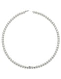 Collana Lelune-Perle 3 - 3,5 mm-Boule in Oro Bianco 18 Carati-LLNK01.35