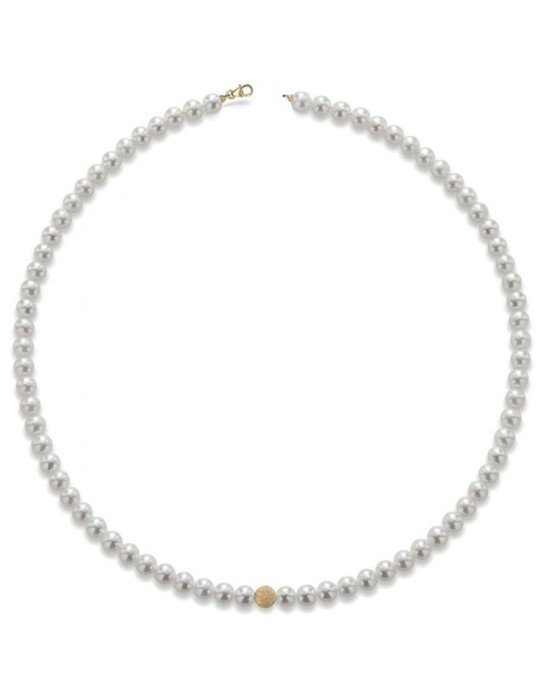 Collana Lelune -Perle 3,5 - 4 mm-Oro Giallo 18Kt-LLNK01.40-Y